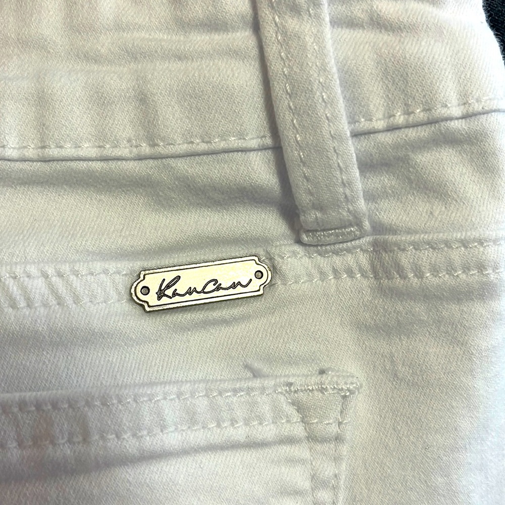 White kancan jeans size 15